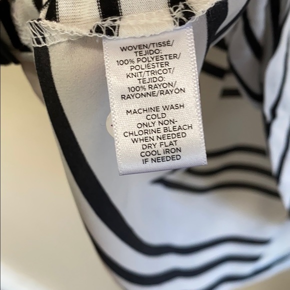 Black & White Striped LOFT Sleeveless Blouse - L - Picture 8 of 13